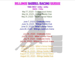 Billings Barrel Racing Series - The Cottonwood Equine Center